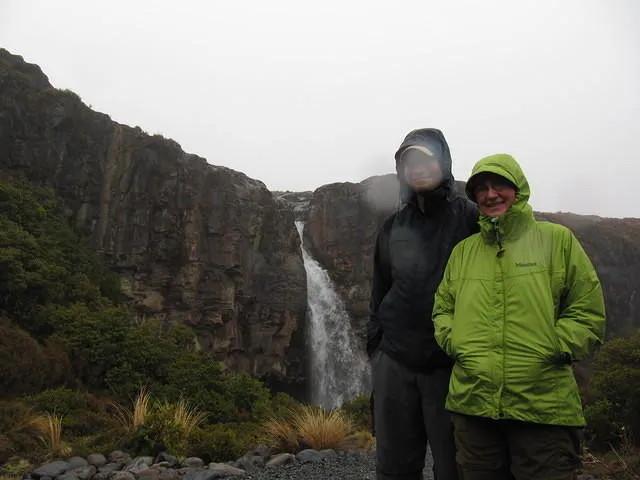 Rain Making on me and Krissa in Tongariro